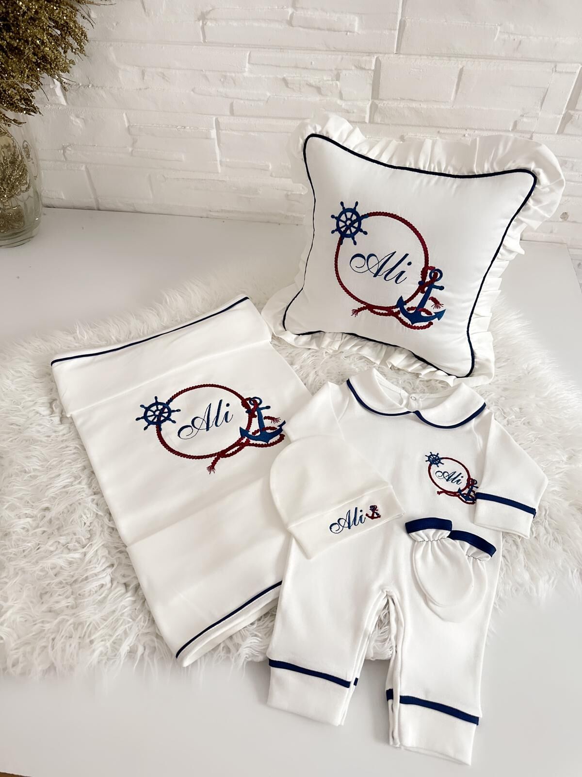 Biyeli erkek bebek set