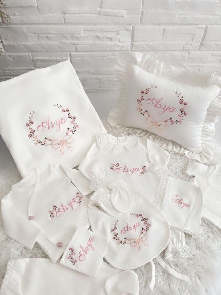 Takı yastıklı sadece tulum bere eldiven dantelli set.