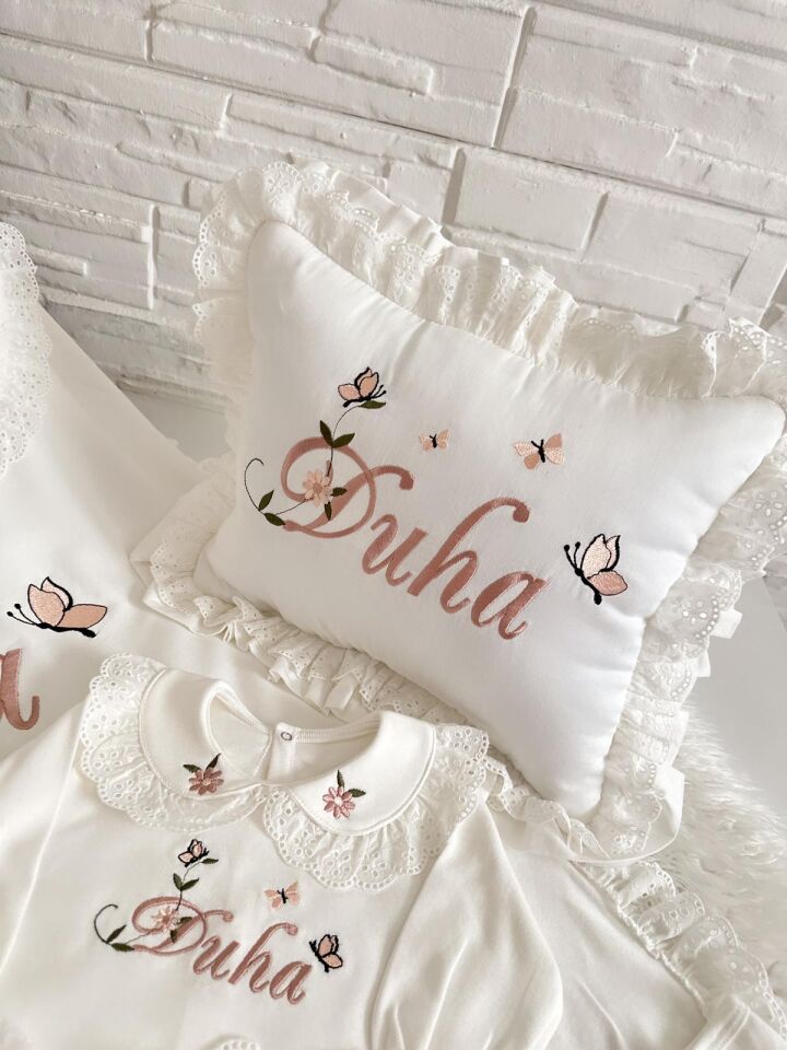 Fisto dantelli takı yastıklı set.